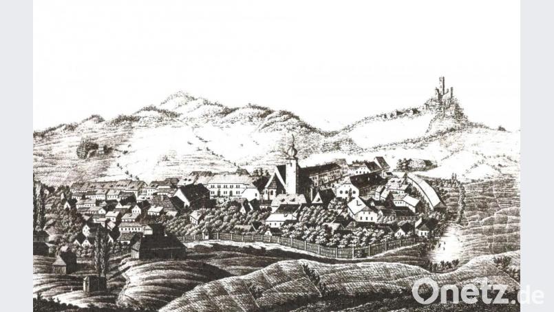Auf der Darstellung von Wilhelm Schreiber aus dem 19. Jahrhundert ist die Mauer bereits durch einen Zaun ersetzt. Bild: lg