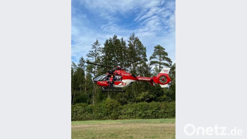 Spektakuläre Rettungsaktion bei Ranna. Bild: exb / Bergwacht Amberg