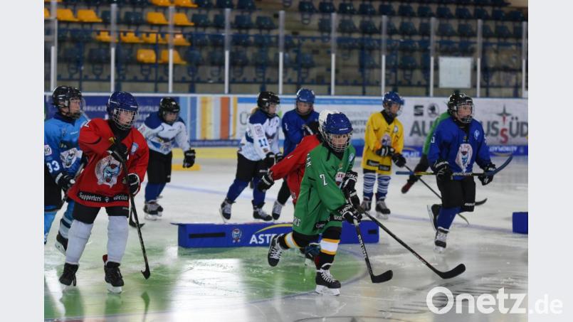 Seit Montag trainieren die Nachwuchscracks des 1. EV Weiden. Bild: gb