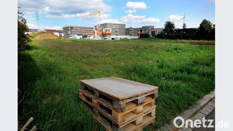 Neben dem Kümmersbrucker Rathaus (im Hintergrund rechts) entsteht das neue Wohnviertel Seniorenwohnpark. Die beiden Gebäude mit Eigentumswohnungen, die private Investoren errichten, sind schon fast fertig. Unterhalb des Komplexes mit den leuchtend orangen Balkonen will die Gemeinde einen dritten Bau mit Sozialwohnungen hinstellen. Bild: Stephan Huber