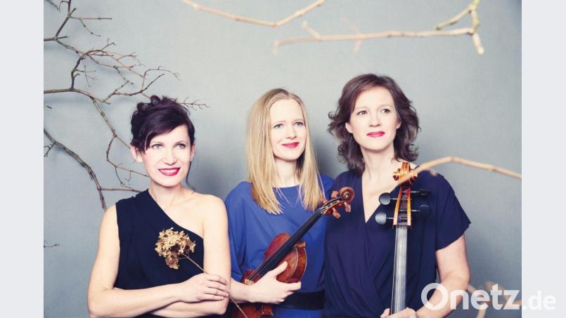Das Boulanger- Trio hat in der Klassikszene einen guten Namen. Nur wenige Tage nach dem Weidener Konzert am 2. Oktober gastieren Karla Haltenwanger, Birgit Erz, und Ilona Kindt (von links) in der Hamburger Elbphilharmonie. Bild: Steven Haberland/exb