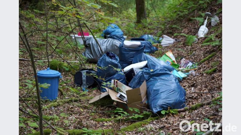 Illegale Müllentsorgung bei Immenreuth. Bild: bkr