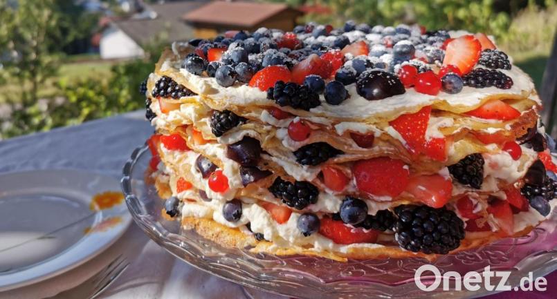 Wer kann da widerstehen? Die Pfannkuchen-Torte finden nicht nur Kinder lecker. Bild: Heike Heindl