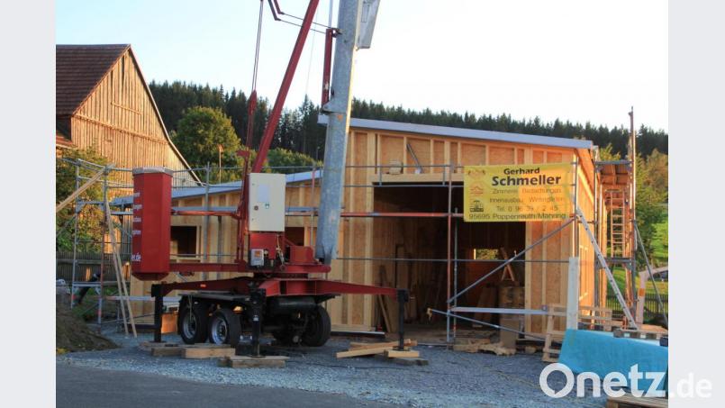 Voll in Gange ist der Baud er neuen BRK-Rettungswache in Griesbach. Bild: kro