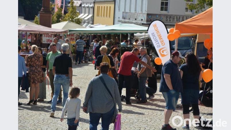 So wie hier auf dem Bild aus dem vergangenen Jahr wird der Michaelimarkt am Sonntag, 27. September, nicht ablaufen. Erstellt wurde dazu von der Stadt Mitterteich ein Hygienekonzept. Archivbild: jr
