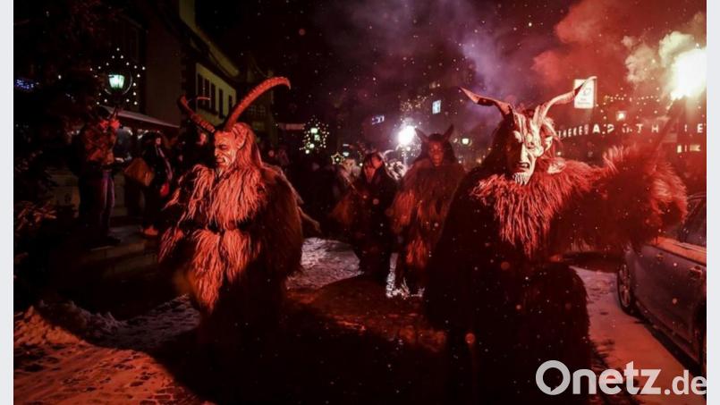 Die schaurige Krampus-Gruppe hat heuer keinen Auftritt in Marktredwitz. Archivbild: Miedl/fph
