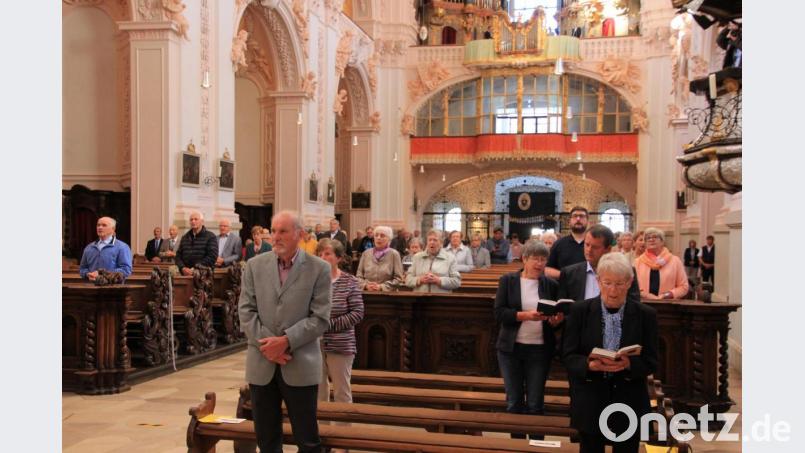 Unter Einhaltung der Abstandsvorschriften war der Wallfahrtsgottesdienst in der Basilika gut besucht. Bild: kro
