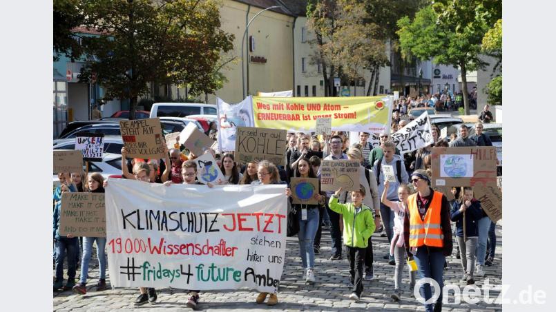 Rund 650 Teilnehmer zählte die Klima-Demo am 20. September 2019 in Amberg. Archivbild: Wolfgang Steinbacher