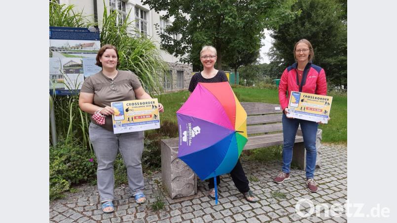 Chrstina Ponader, Jenny Scheffler und Dors Keck (von links) hoffen auf zahlreiche Teilnehmer an der Challenge. Es gibt auch Preise zu gewinnen. Bild: ubb