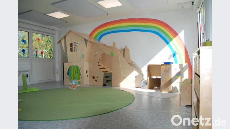 Die hochwertige Ausstattung lässt nicht erahnen, dass der Interims-Kindergarten "Storchennest" in Diendorf aus Modulen besteht. Bild: Portner