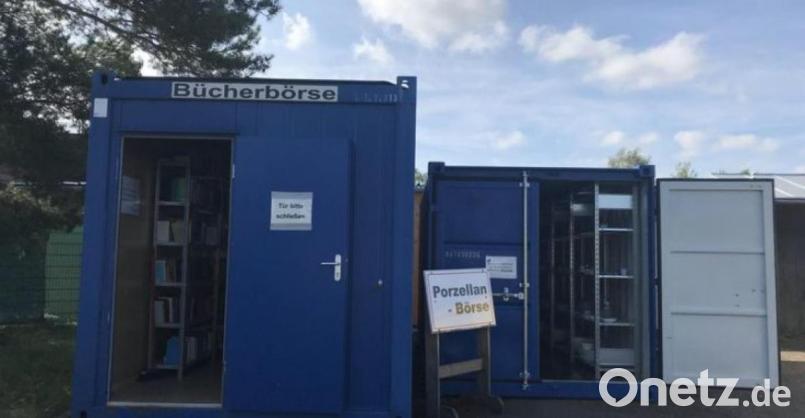 Büchercontainer am Bauhof in Weiden. Bild: Ziegler/exb