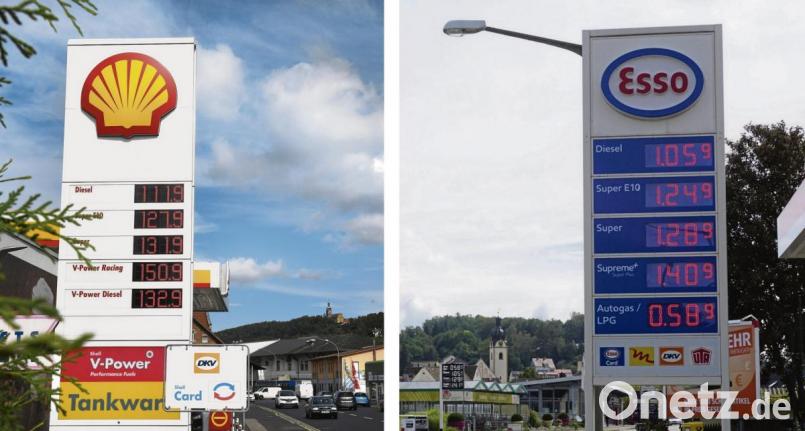 Ein Mittwoch im September, 12.15 Uhr: In einer Amberger Tankstelle kostet der Benzin 3 Cent mehr als in einer Schwandorfer Tankstelle. Der Diesel ist in Amberg sogar 6 Cent teurer als 25 Kilometer weiter südöstlich. Bild: Petra Hartl, jut