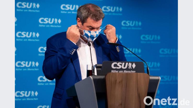 Markus Söder (CSU) gibt ein Pressestatement. Bild: Sven Hoppe/dpa