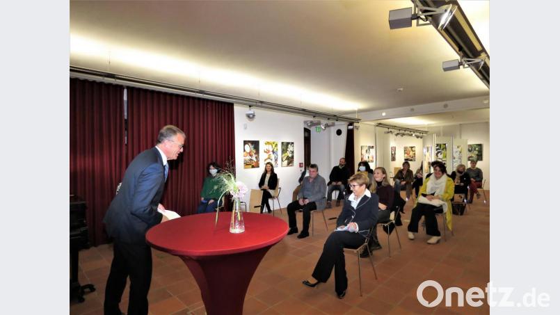 Bürgermeister Franz Stahl begrüßte seine Gäste diesmal auf Abstand, aber deshalb nicht weniger gut gelaunt und herzlich. Bild: ubb