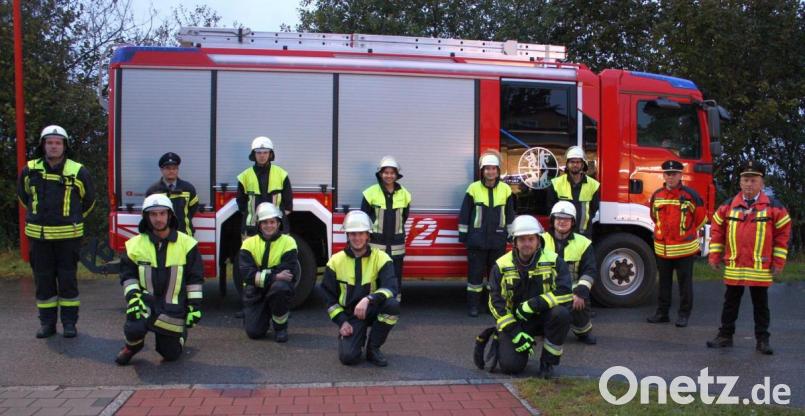 Die Mitglieder der Feuerwehr Tännesberg legten erfolgreich die THL-Leistungsprüfung ab. Bild: Bernhard Zimmet/exb