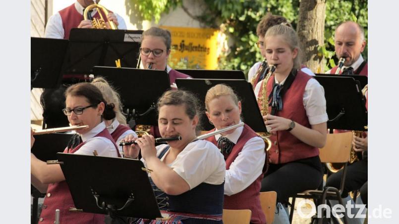 Die Musiker der Stadtkapelle spielen am 4. Oktober ein Platzkonzert. Bild: Agnes Jonas/exb