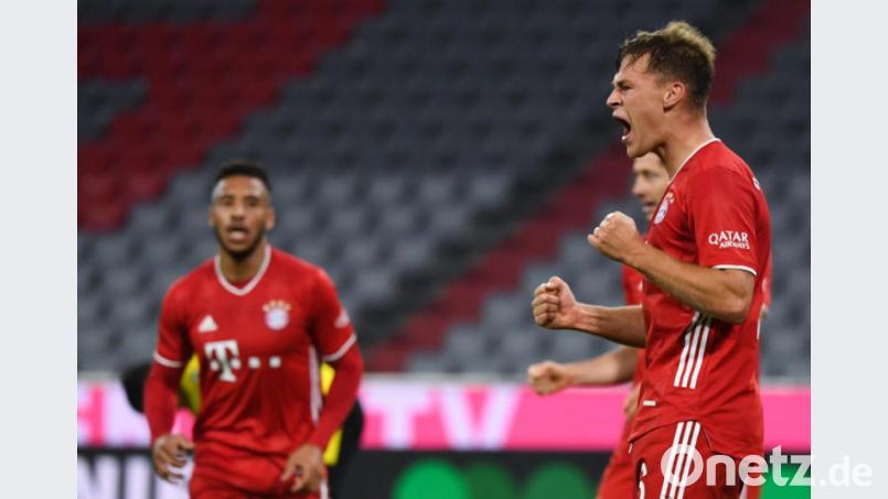 Torschütze Joshua Kimmich jubelt über seinen Treffer zum spielentscheidenden 3:2. Bild: Sven Hoppe