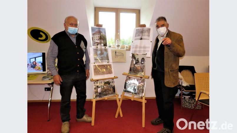 Robert Schön und Hans Rösch (von links) wussten viel über die Bedeutung der Fischerei im Kemnather Land zu erzählen. Bild: ubb