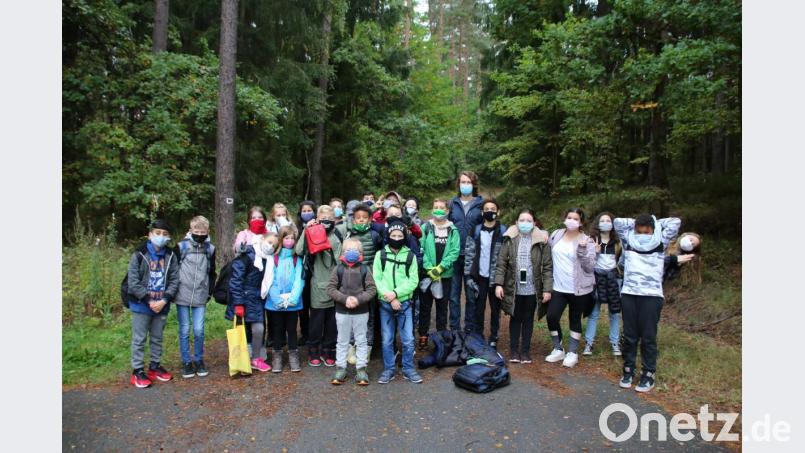 Für die Schüler ist der Ausflug in den Wald eine willkommene Abwechslung zum Unterricht im Klassenzimmer. Bild: sne