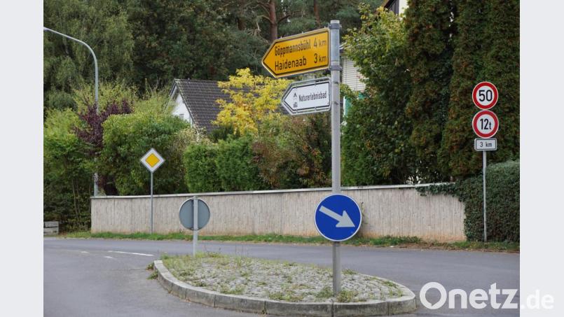 Das sogenannte Blumenviertel liegt außerhalb des Ortes. Bemühungen, das Ortsschild bis dorthin hinaus zu schieben, scheiterten bislang. Zumindest die Landkreisverwaltung hat nun in ihrem Bereich auf der Kreisstraße eine Geschwindigkeitsbeschränkung erlassen. Bild: bkr
