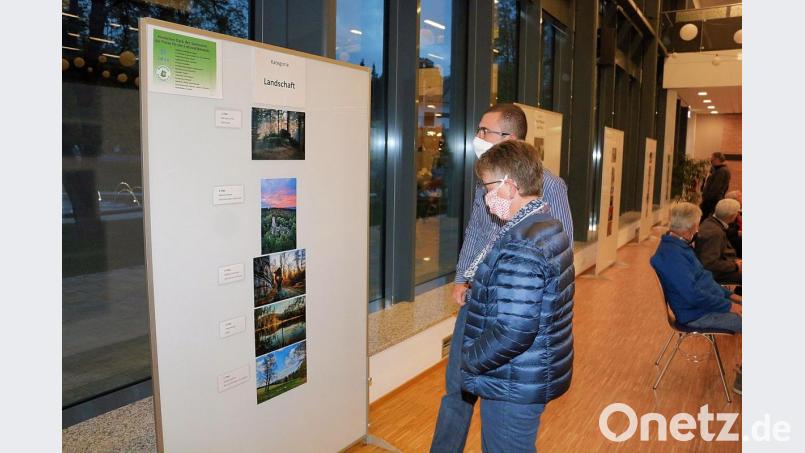 An fünf großen Stellwänden waren die jeweils fünf Erstplatzierten Preisträger je Kategorie mit ihren Bildern abgebildet. Bild: bsc