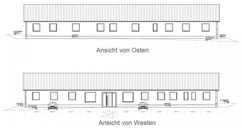 Der schlichte Zweckbau der geplanten Tierarztpraxis füge sich gut in das Ortsbild ein. Vor dem Gebäude werden zehn Kundenparkplätze entstehen. Repro: fks