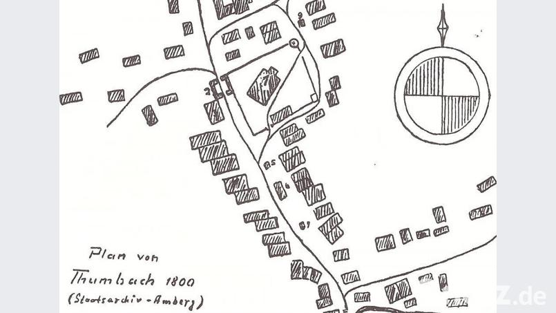 Der Rathauslageplan um 1800. Repro: ü