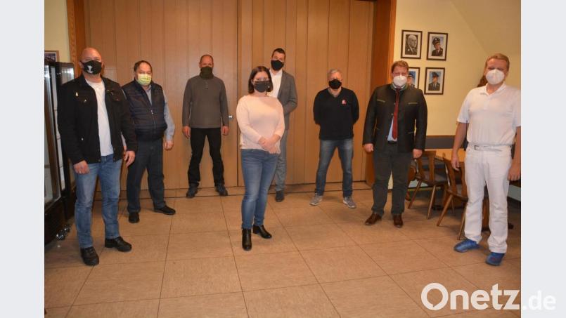 Sie gründeten den Krisenstab der Stadt Mitterteich: (von links) Robert Hoyer, Bernhard Brandl, Franz Bauernfeind, Christiane Bleistein, Ludwig Bundscherer, Roland Eckert, Bürgermeister Stefan Grillmeier und Dr. Achim Nemsow. Bild: jr