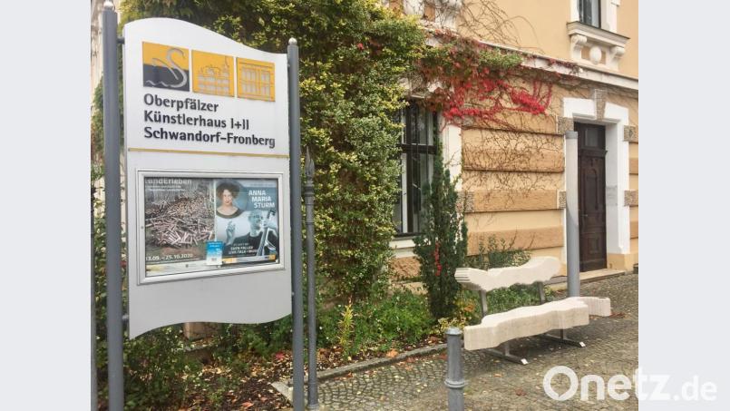 Vor dem Eingang zur Kebbel-Villa steht das Kunstobjekt, das nicht nur zum Anschauen da ist, sondern vor allem zum Benutzen. Bild: Christina Lanzl/exbl