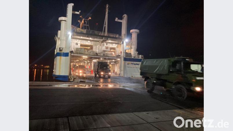 Nach Ankunft im litauischen Klaipeda wird entladen. Bild: Bundeswehr Weiden