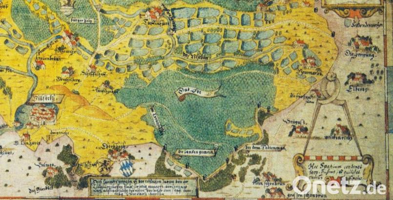„Das Vilslein im 16. Jahrhundert“. Ausschnitt aus der Zweidlerschen Karte (1597). Bild: Chronik der Stadt Vilseck