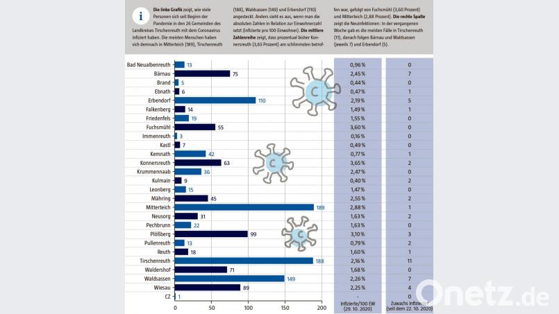 So sieht die Lage derzeit im Landkreis Tirschenreuth aus. Bild: gld