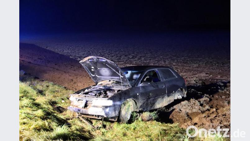 Der verunfallte Pkw. Bild: jma