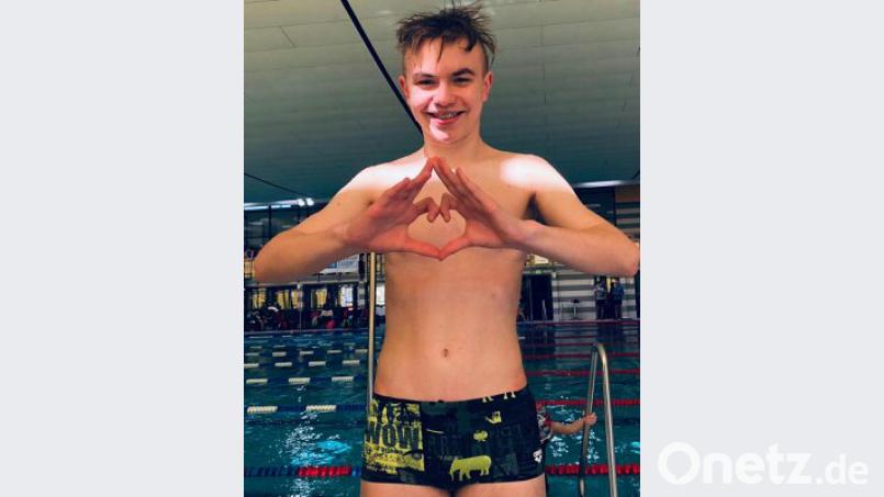 Sein Herz gehört dem Schwimmsport. Mit 15 Jahren darf Brustschwimmer Fynn Legat noch auf eine sportliche Zukunft nach Corona hoffen. Er zählt er zu Deutschlands Top 20 in seiner Altersklasse. Bild: rbg
