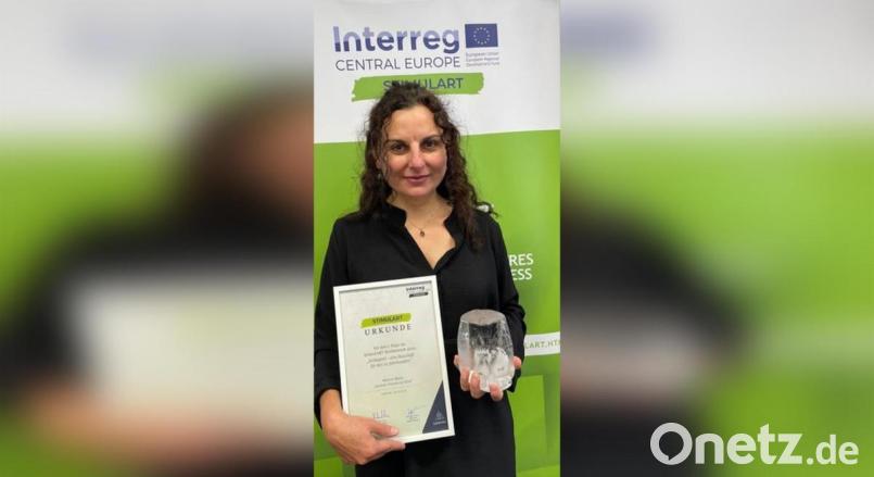 Die Amberger Künstlerin Marion Mack hat mit ihrem Werk "Heimat/Frozen in Time" den Ersten Preis im Kreativ-Wettbewerb des EU-geförderten Projekts "StimulART" gewonnen. Bild: Laura Radulescu