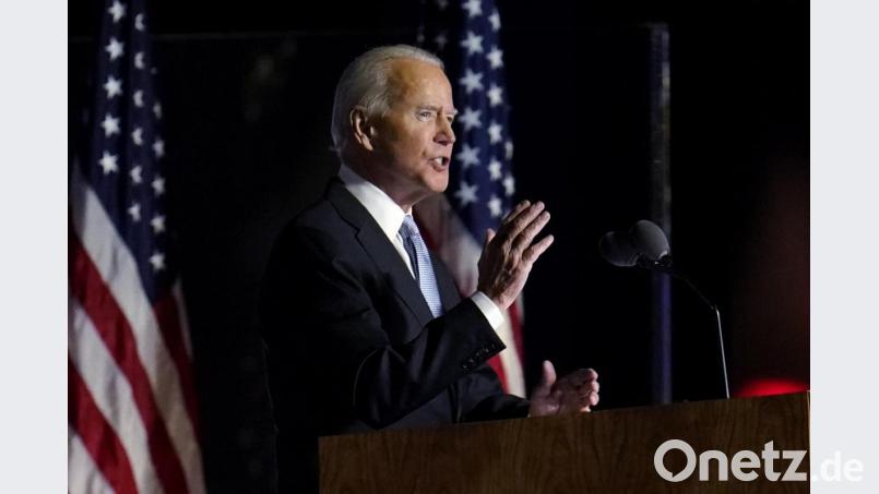Joe Biden hält eine Ansprache nach der US-Wahl. Foto: Paul Sancya/AP/dpa Bild: Andrew Harnik
