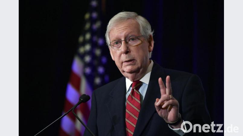 Senator Mitch McConnell, Mehrheitsführer der Republikaner, hält die Präsidentenwahl in den USA noch nicht für entschieden. Bild: Timothy D. Easley/dpa