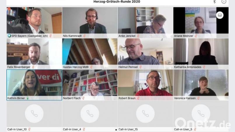 Die "Herzog-Grötsch-Runde" zur Situation der deutschen zivilen Beschäftigten bei den Nato- und US-Streitkräften. Bild: exb/Büro MdB Uli Grötsch