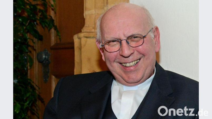 Pfarrer Franz Meiler wenige Monate vor seinem Tod beim Neujahrsempfang 2017 der Stadt Amberg. Bild: Petra Hartl