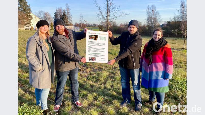 Das &quot;Ein-Dorf-soll-leuchten&quot;-Team (von links): Franziska Sieder, Mathias Wachsmann sowie Markus und Verena Schieder freut sich über viele wunderschöne dekorierte Fenster und ist noch auf der Suche nach weiteren Teilnehmern. Bild: vsr