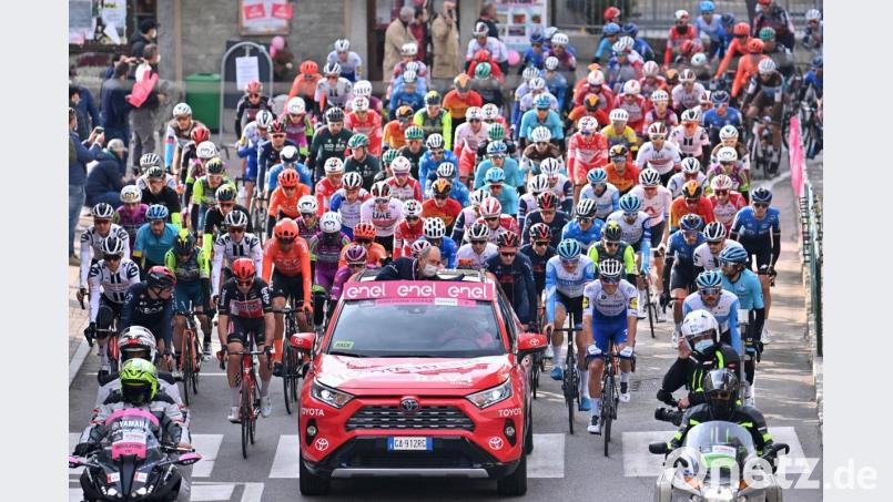 Auch Cube-Fahrräder aus Waldershof (Kreis Tirschenreuth) sind künftig immer beim Giro d’Italia am Start. Bild: Massimo Paolone/dpa
