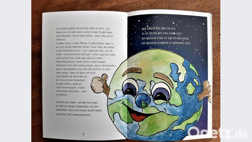 Mit den Augen der Kinder sieht Kinderbuchautorin Berta Frank die Weltkugel: Bei einer derart liebenswerten Mutter Erde geht einem richtig das Herz auf. Bild: ubb