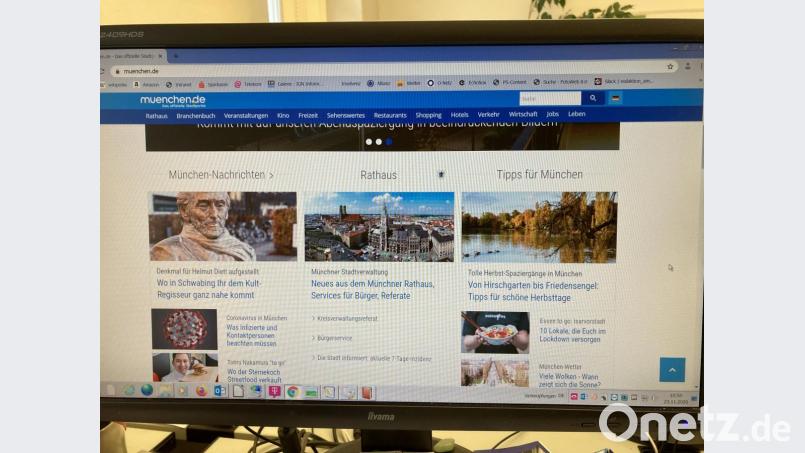 Die Startseite des Stadtportals "muenchen.de". Bild: Joachim Gebhardt