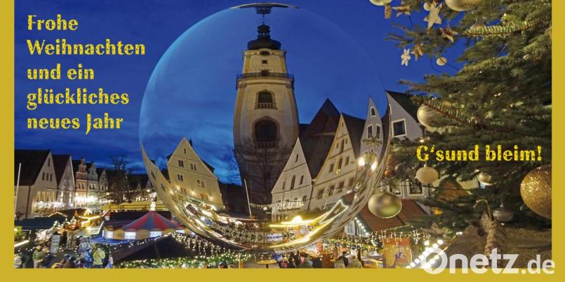 Passend zum Coronajahr steht „G’sund bleim!“ auf der neuen Weihnachtskarte Weidens. Repro: Dobmeier