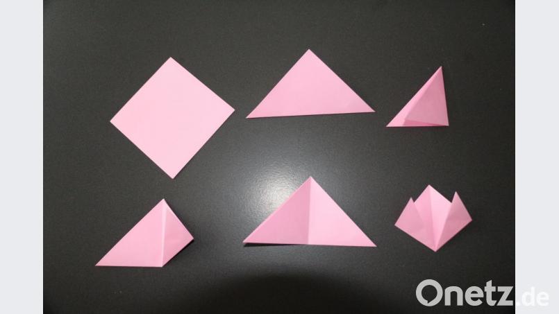 In dieser Reihenfolge (von links oben nach rechts unten) werden die Ornamente gefaltet. Bild: rpp