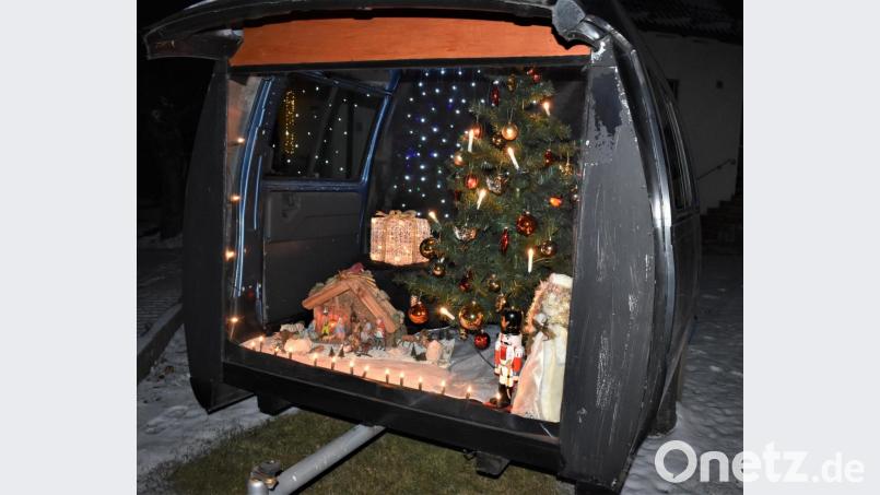 Eine Krippe im Auto. Bild: rgr