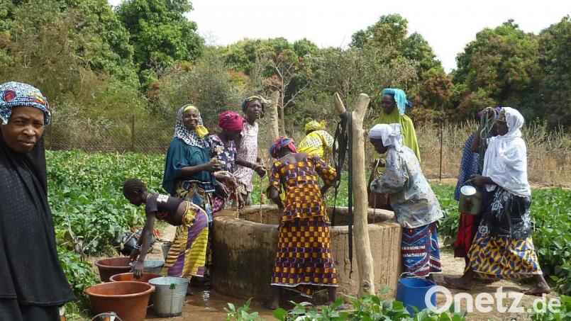 Ohne Brunnen in den Gärten müssten die Frauen in Mali Wasser von sehr weit her holen: 2019 finanzierte die Regionalgruppe Amberg-Sulzbach ein solches Projekt zur Selbsthilfe. Bild: LAG Mali/exb