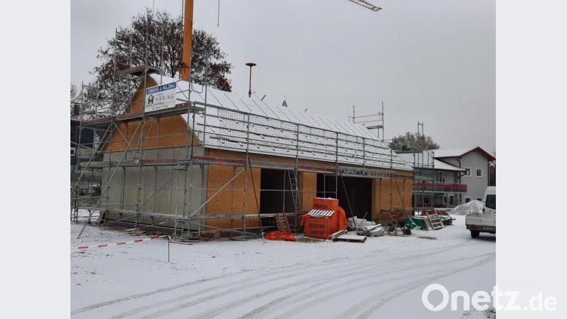Die Bauarbeiten für das Multifunktionsgebäude in Großkonreuth gehen zügig voran. Bild: kro