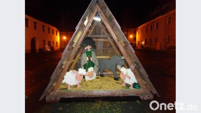 Der Krippenstall des Wintersportvereins auf dem Winklarner Marktplatz. Bild: amö