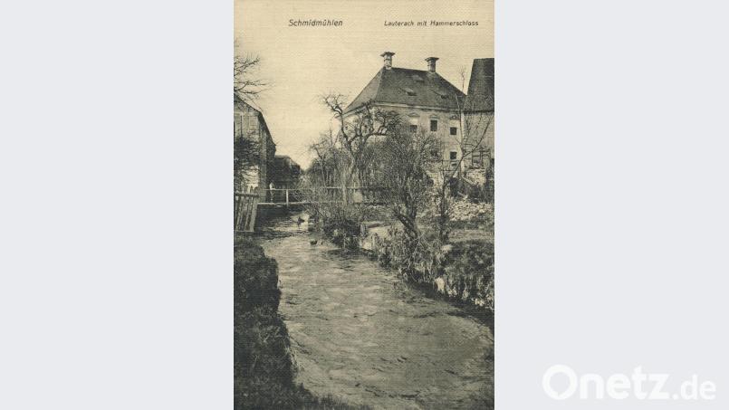 Die älteste Aufnahme des Heimatkalenders zeigt das Hammerschloss, wohl vor 1900. Bild: Archiv Markt Schmidmühlen/Repro Josef Popp